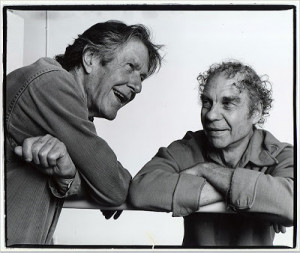 With his collaborator and life partner John Cage, the composer, in ...