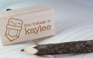 Personalized Rubber Stamp from Paper Glitter