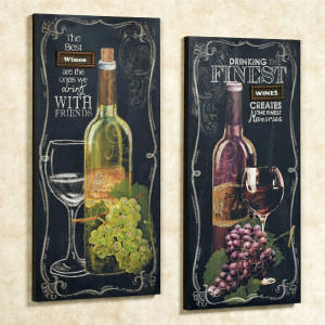 Home > Wine Quotes Canvas Wall Art Set