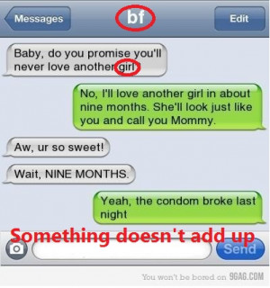 get it okay so the first txt is the girlfriend and then the boyfriend ...