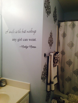 Cute bathroom idea and quote