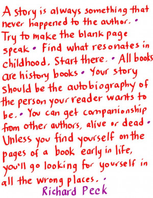 quotes from Richard Peck :)