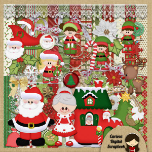 love santa christmas kit scrapbook 277 i love santa scrapbook digital