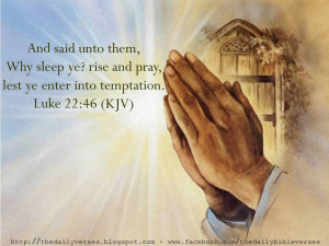 And said unto them, Why sleep ye? rise and pray, lest ye enter into ...