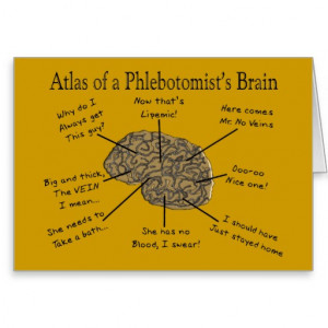 Atlas of a Phlebotomist's Brain Greeting Cards