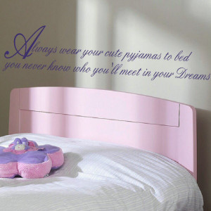Cute Large Girls Bedroom Vinyl Wall Stickers Quotes / Wall Decals ...