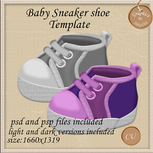 baby boy paper shoe template