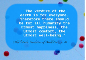 Utmost # happiness # Bahai # Abdul Baha # well being