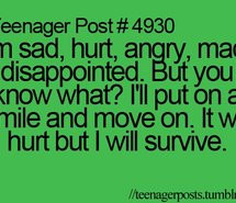 ... quotes, sad, smile, survive, teen post, teenage, teenager, teenager