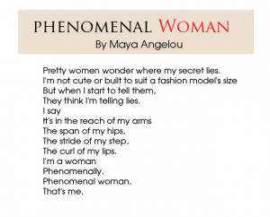fashion model built to 5. You did, but Maya Angelou Quotes Phenomenal ...