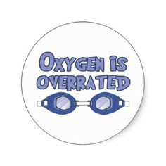 Triathlon swim - Oxygen is overrated sticker More