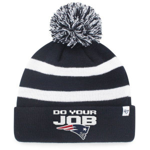 Do Your Job Knit Hat-Navy/White