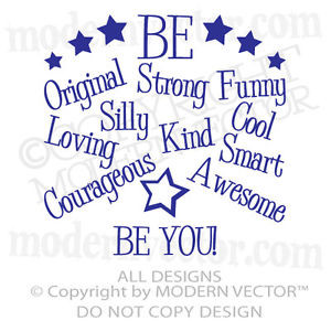 Details about BE Strong, Funny, Awesome, Courageous Quote Vinyl Wall ...