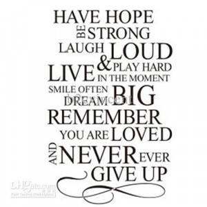 Never Give Up Hope Quotes