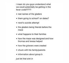 Maze Runner~Scorch Trials~Death Cure~Kill Order