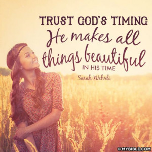 trust God's timing
