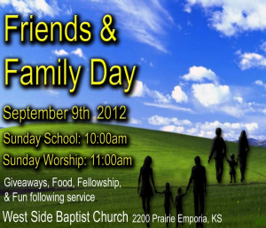 Church Friends And Family Day