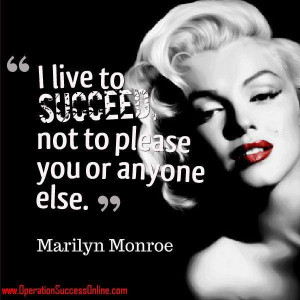 marilyn monroe success quotes