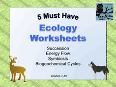 Worksheets for your Ecology unit. Cover different topics and help to ...