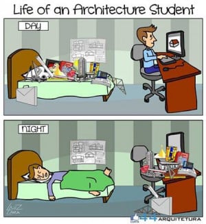 life of architecture students