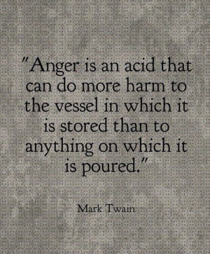 Mark Twain wise word about anger