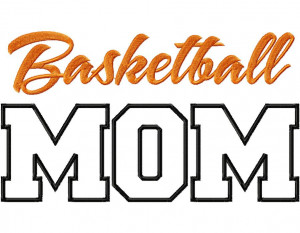 Basketball Mom Applique Machine Embroidery Design