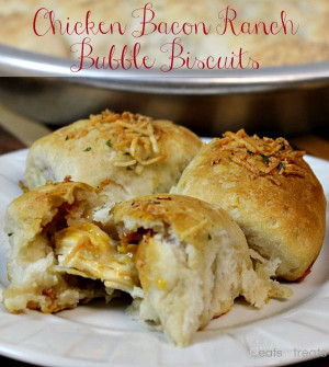 Chicken Bacon Ranch Bubble Biscuits ~ Flaky Grands Biscuits staffed ...