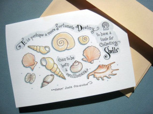 Seashell Card. Beach Lover Card. Shell Collecting Quote