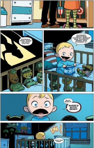 comics Scott Summers Steve Rogers bucky barnes Gurihiru