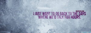 just want to go back facebook cover