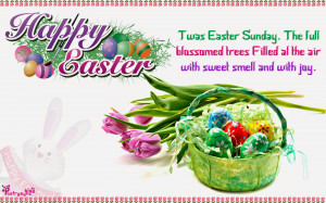 Happy Easter Holiday Wishes and Greetings SMS Wallpaper