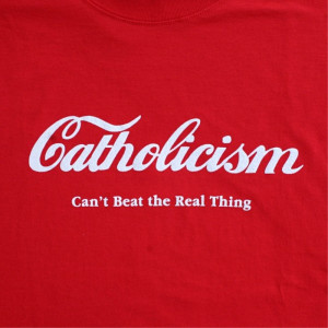 Catholicism T-Shirt (Agnus) - Red - Large (Chest 42