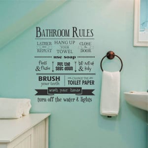 Humorous Bathroom Decor with Toilet Decal Quotes