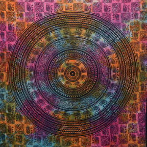 Tie dye Elephant Mandala tapestry Indian Hippie Hippy Wall Hanging ...