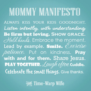 Free Printables! Mommy/Marriage Manifesto
