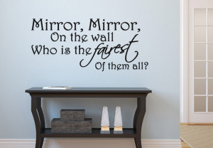 Mirror Fairest Lettering Stickers Sayings