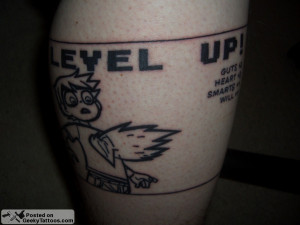 Scott Pilgrim Level Up Tattoo