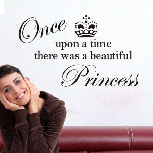 ... » Shop » Bedroom » Once upon a time princess quotes wall stickers