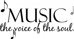 Music the voice of Soul Home Decor vinyl wall decal quote sticker ...