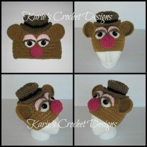 Fozzie Bear Muppet Handmade Crochet Hat Beanie. $24.95, via Etsy.