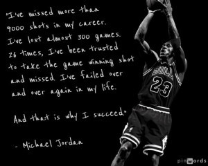 Quote from Michael Jordan on success and failure.