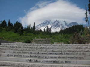 Panoramio - Photo of John Muir Quote and Mt. Rainier