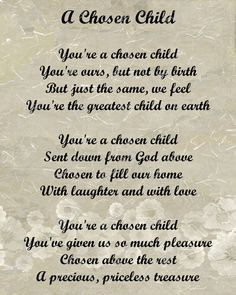 Adoption Poem for Adopted Child Digital INSTANT DOWNLOAD via Etsy More