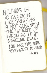 Holding onto anger...