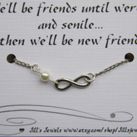 ... and Funny Friendship Quote Card - Friendship Bracelet - Quote Gift