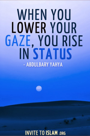 Here are some awesome Lower Your Gaze Quotes: