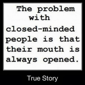 close minded people