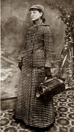 American journalist Nellie Bly, in a publicity photo for her