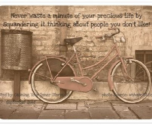 ... precious life by squandering it thinking about people you don't like