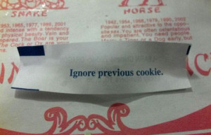 funny fortune cookie message weird